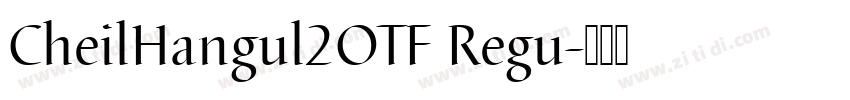 CheilHangul2OTF Regu字体转换